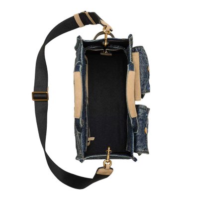 THE DENIM SUEDE MEDIUM CARGO TOTE BAG